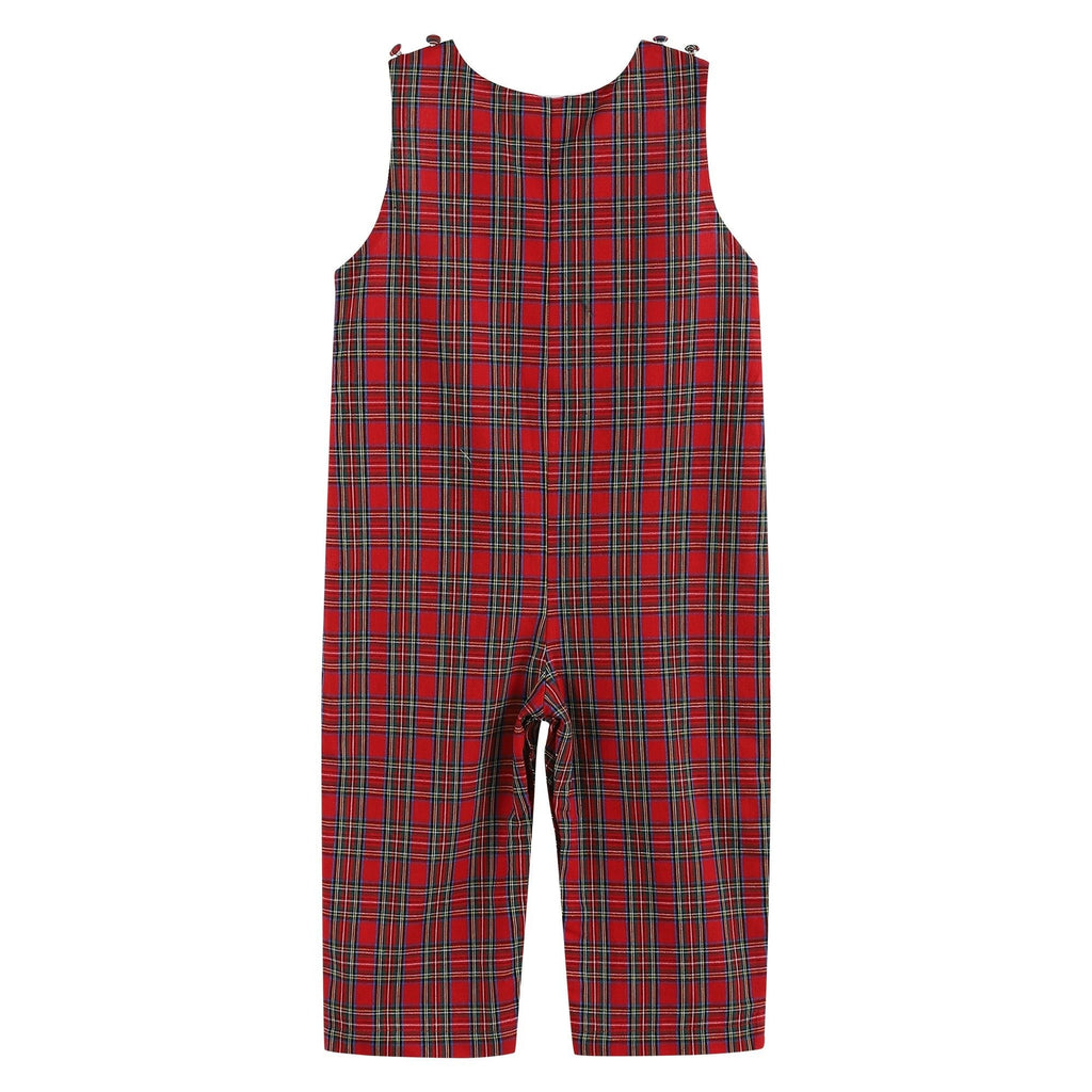 Red Christmas Plaid Santa Yoke Longall