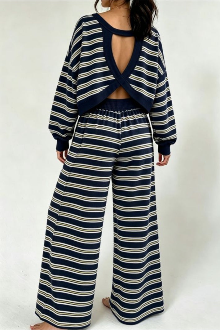 Sky Blue Stripe back cutout view